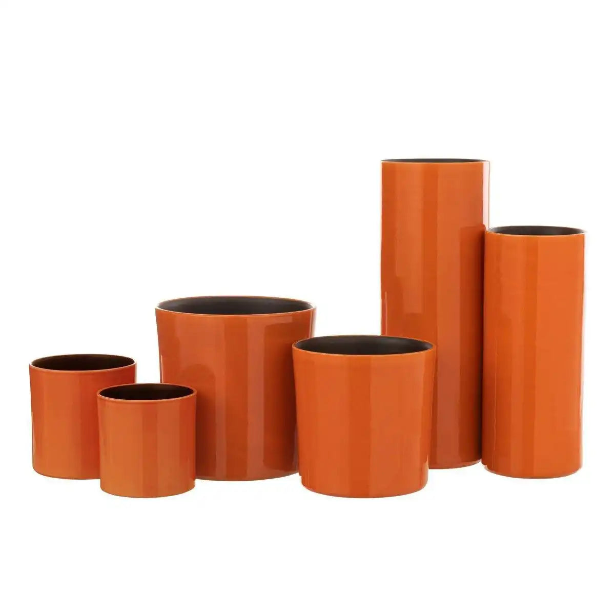 J-Line Vase Flek - Keramik - Orange - groß - HomeDesign Knaus