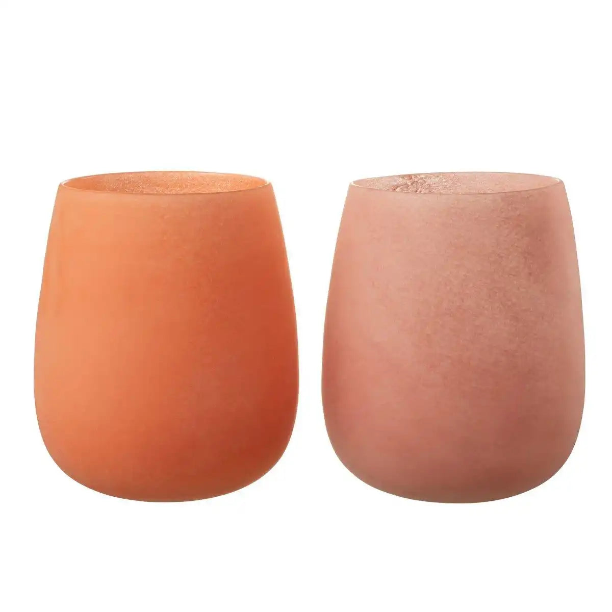 J-Line Vase Frosted – Glas – Koralle – 27,00 cm hoch - HomeDesign Knaus