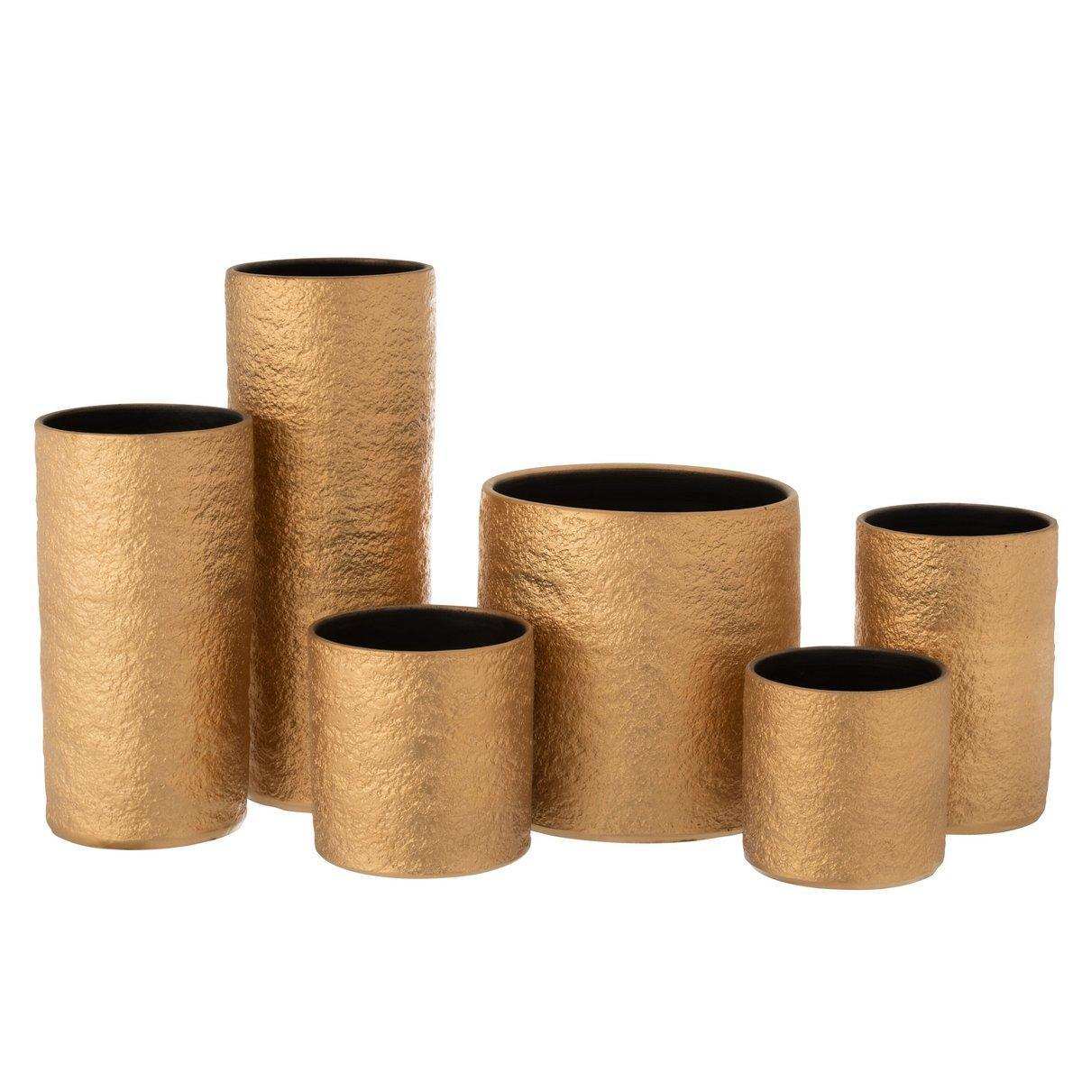 J-Line Vase Gatsby – Keramik – Gold – groß – 40,00 cm hoch - HomeDesign Knaus