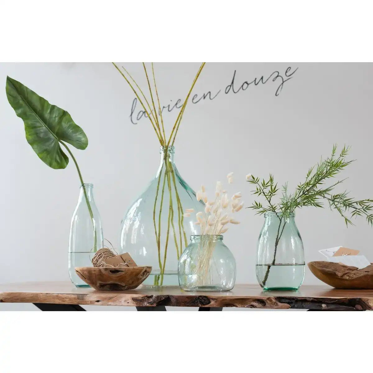 J-Line Vase - Glas - transparent - 20,00 cm hoch - HomeDesign Knaus