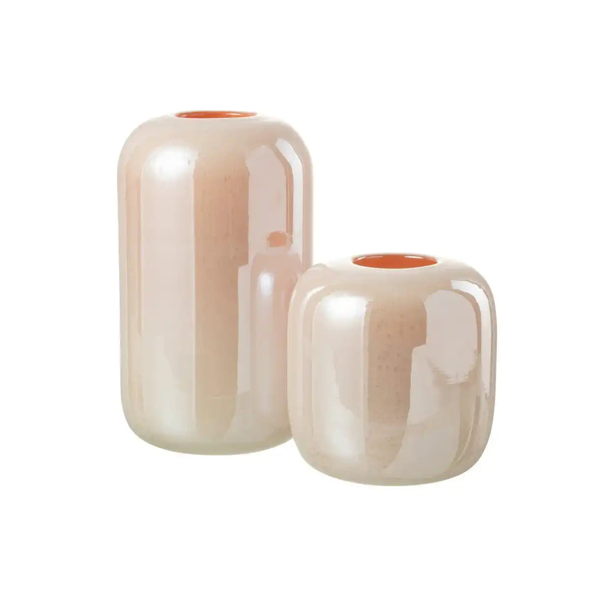 J-Line Vase Julien – Glas – Orange/Rosa – groß - HomeDesign Knaus