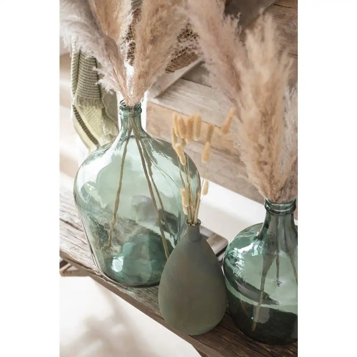 J-Line Vase Karaffe Glas Grün Groß - HomeDesign Knaus