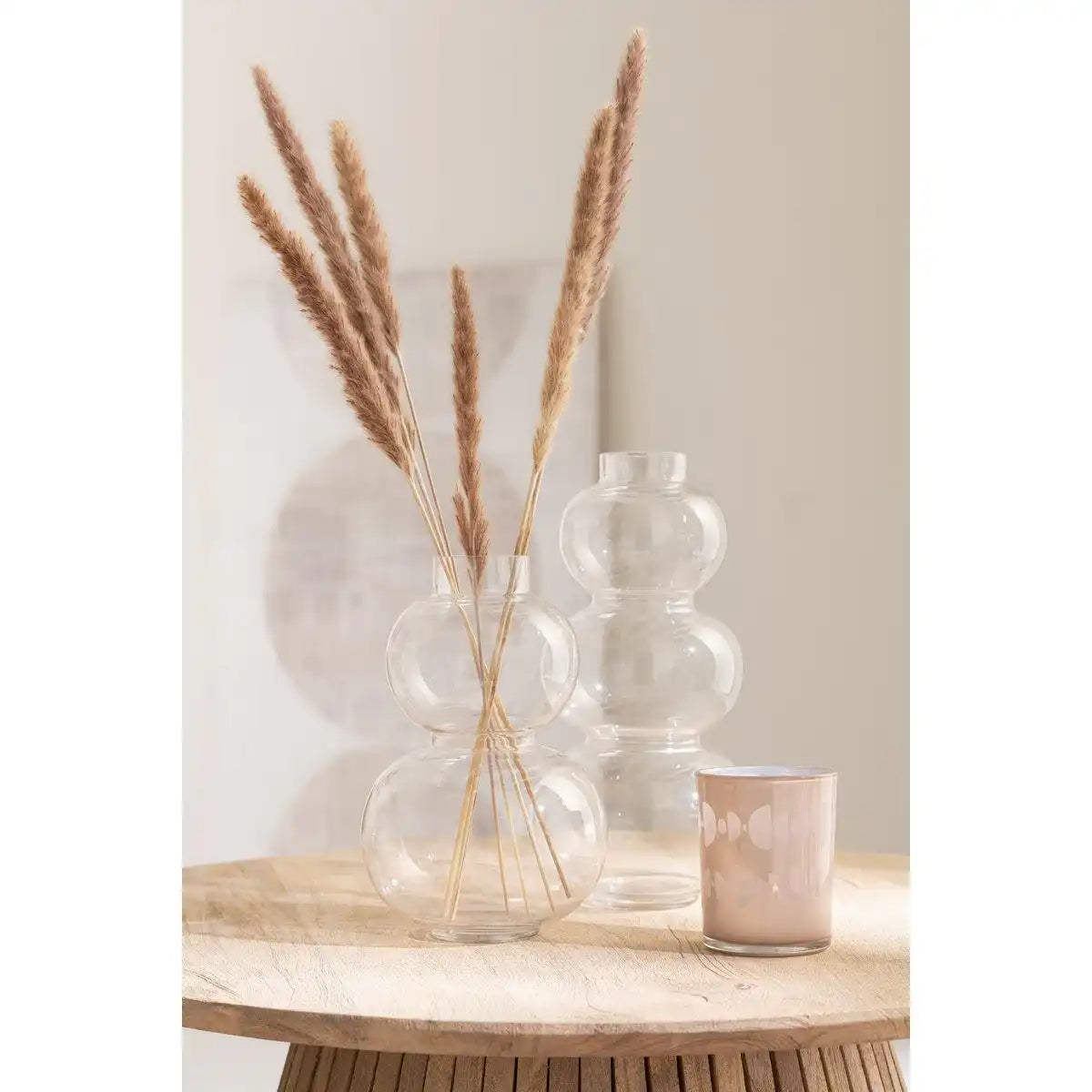J-Line Vase Kugelglas Transparent Groß - 36,00 cm hoch - HomeDesign Knaus