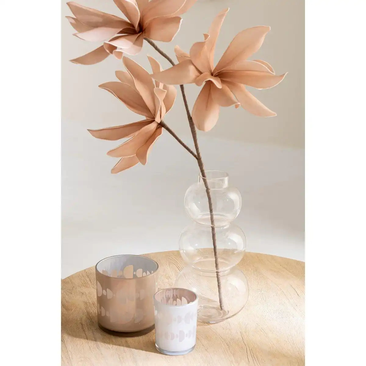 J-Line Vase Kugelglas Transparent Groß - 36,00 cm hoch - HomeDesign Knaus