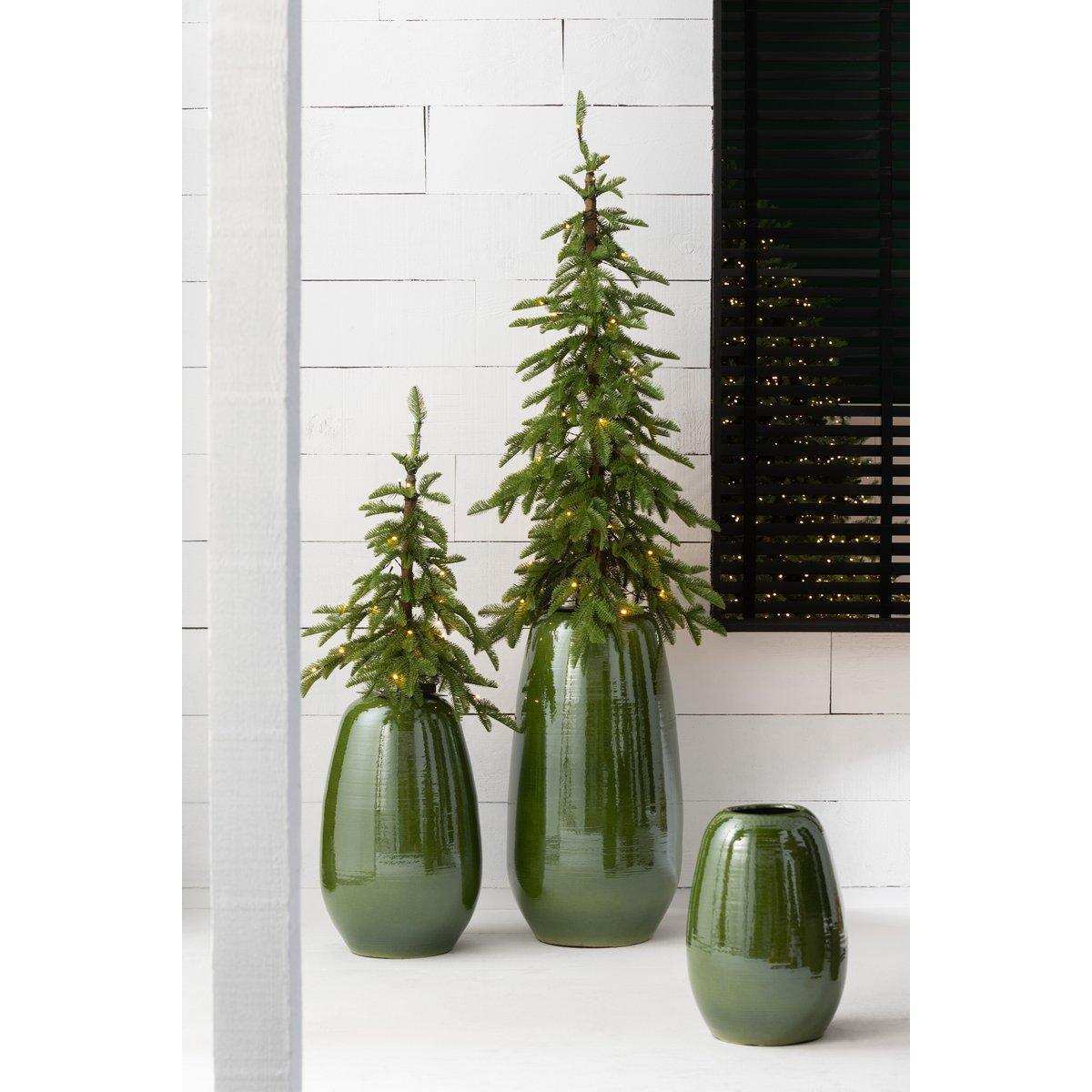 J-Line Vase Lola Porzellan Grün Extra Groß - HomeDesign Knaus