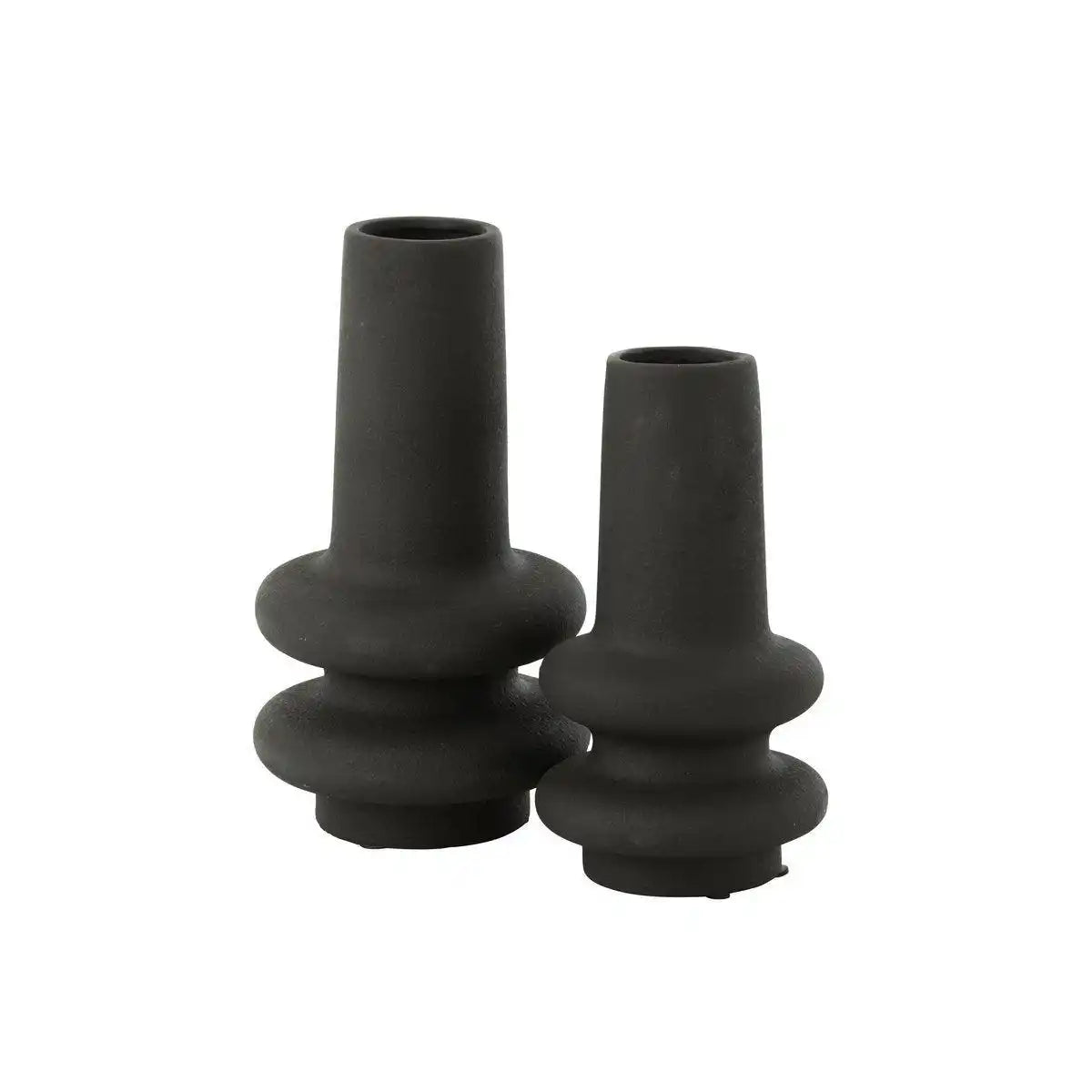 J-Line Vase Lyra Clay Schwarz Groß - HomeDesign Knaus