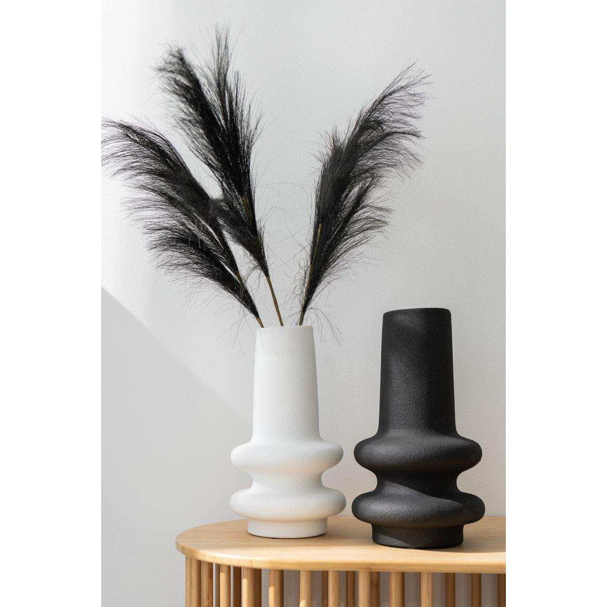 J-Line Vase Lyra Clay Schwarz Groß - HomeDesign Knaus