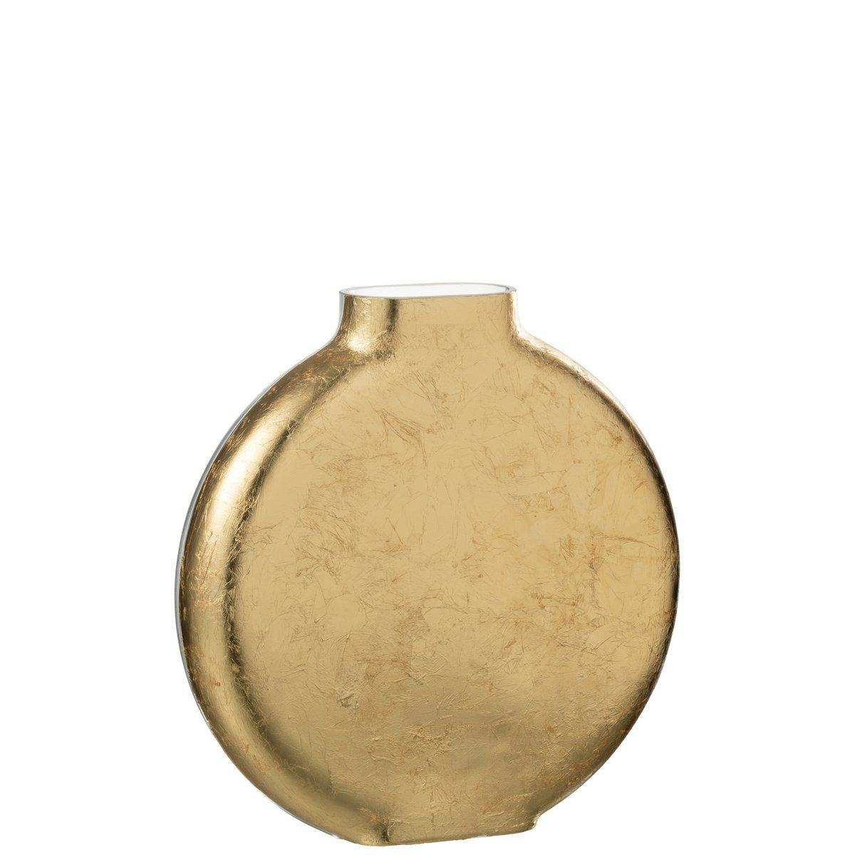 J-Line Vase Miki - Glas - transparent/gold - groß - HomeDesign Knaus