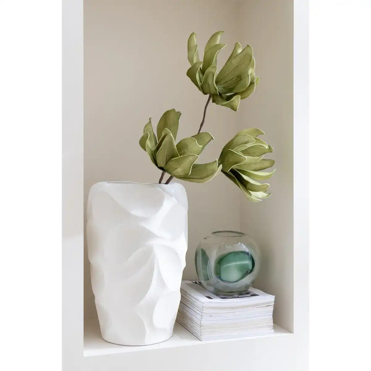 J-Line Vase Mirena Clay Weiß Groß - HomeDesign Knaus
