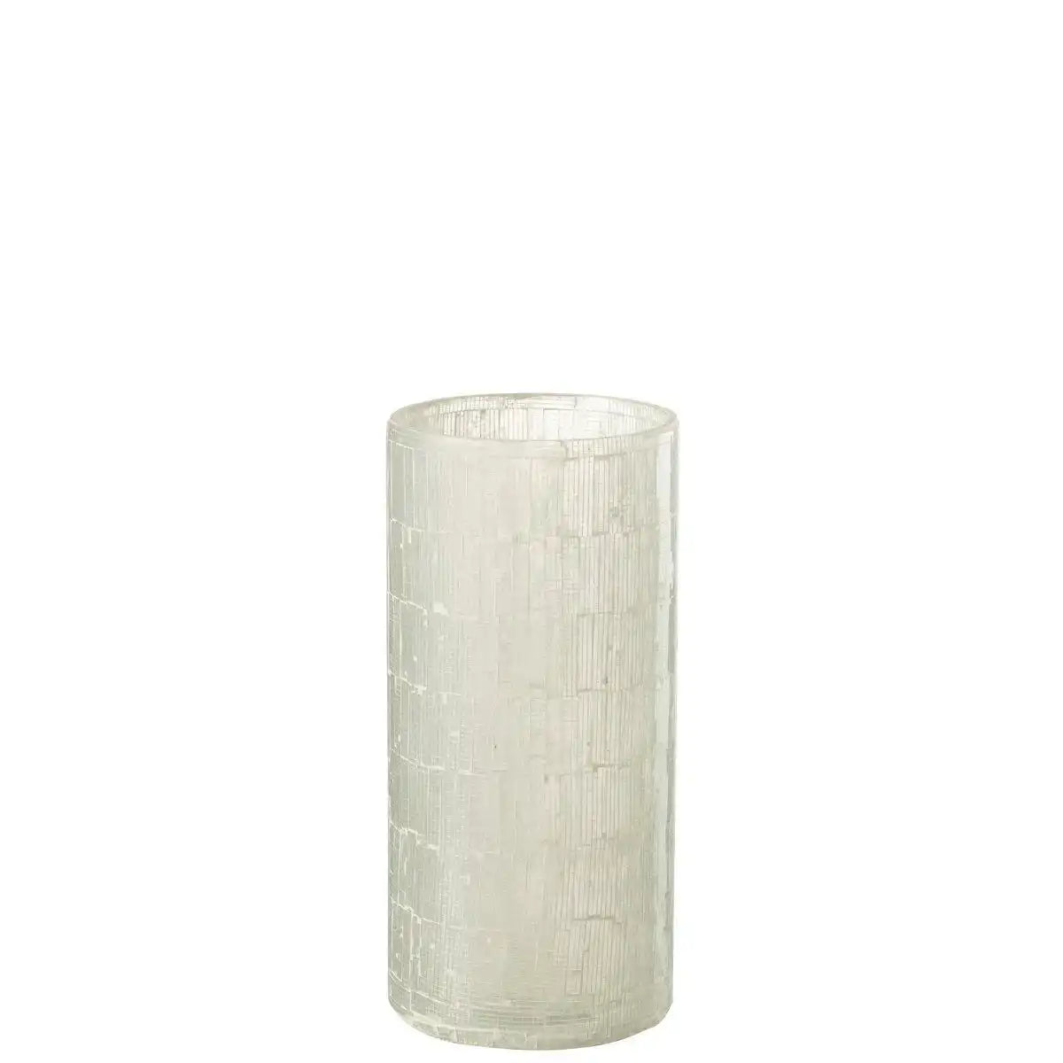 J-Line Vase Mosaik - Glas - Hellgrau - Mittelgroß - HomeDesign Knaus