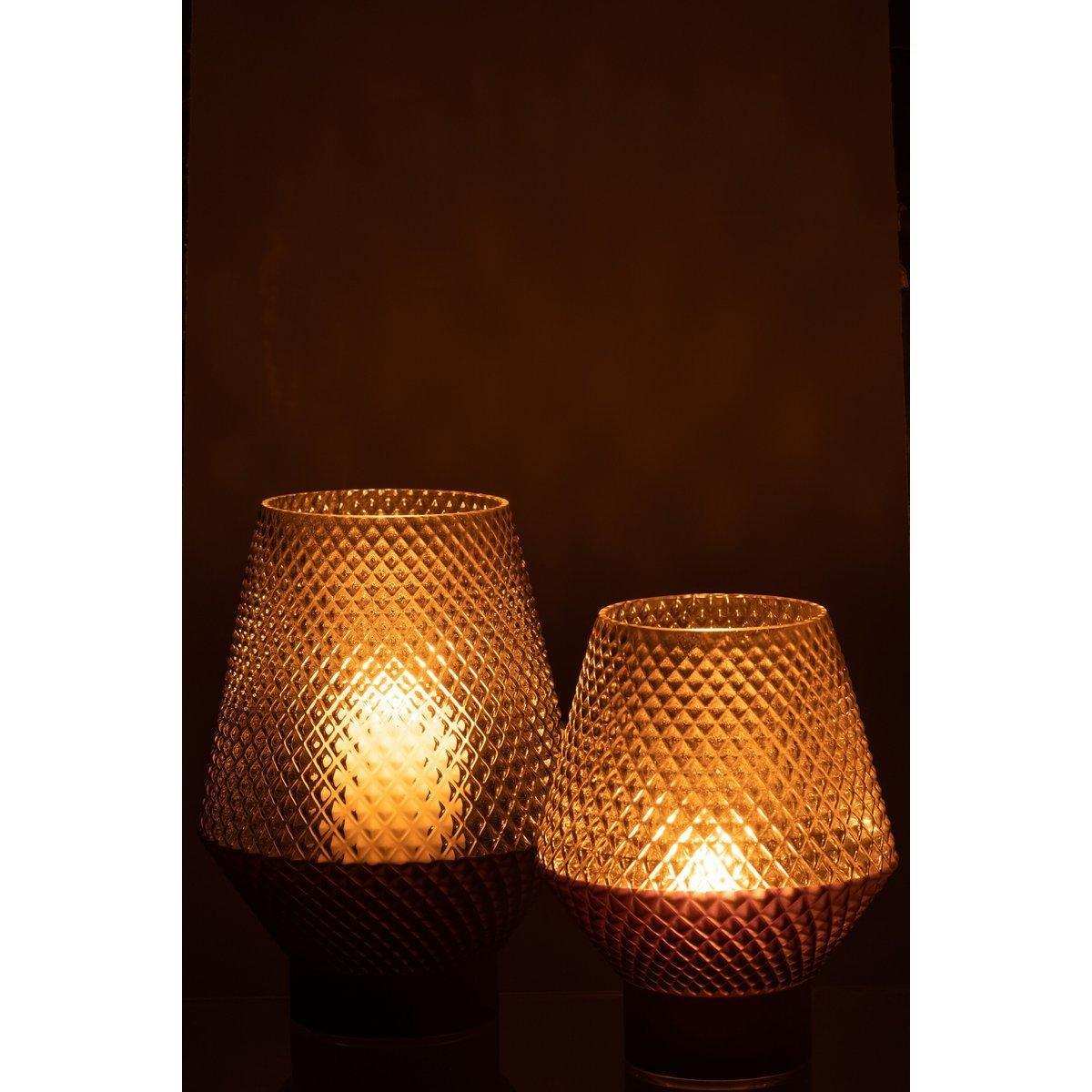 J-Line Vase Motiv - Glas - Grau - Groß - HomeDesign Knaus
