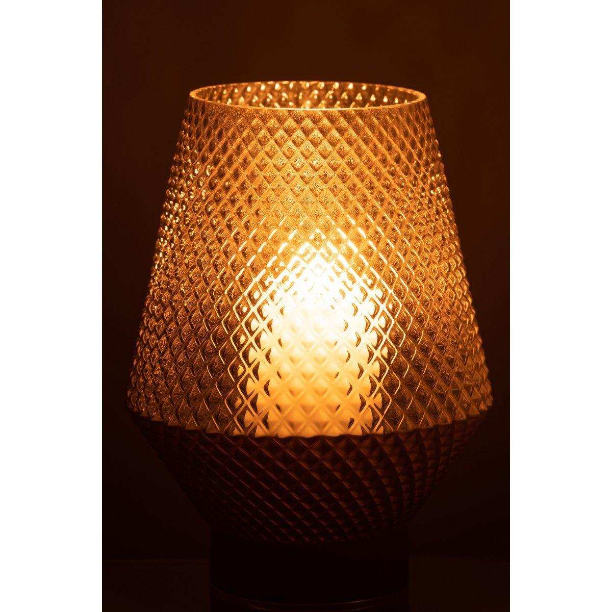 J-Line Vase Motiv - Glas - Grau - Groß - HomeDesign Knaus