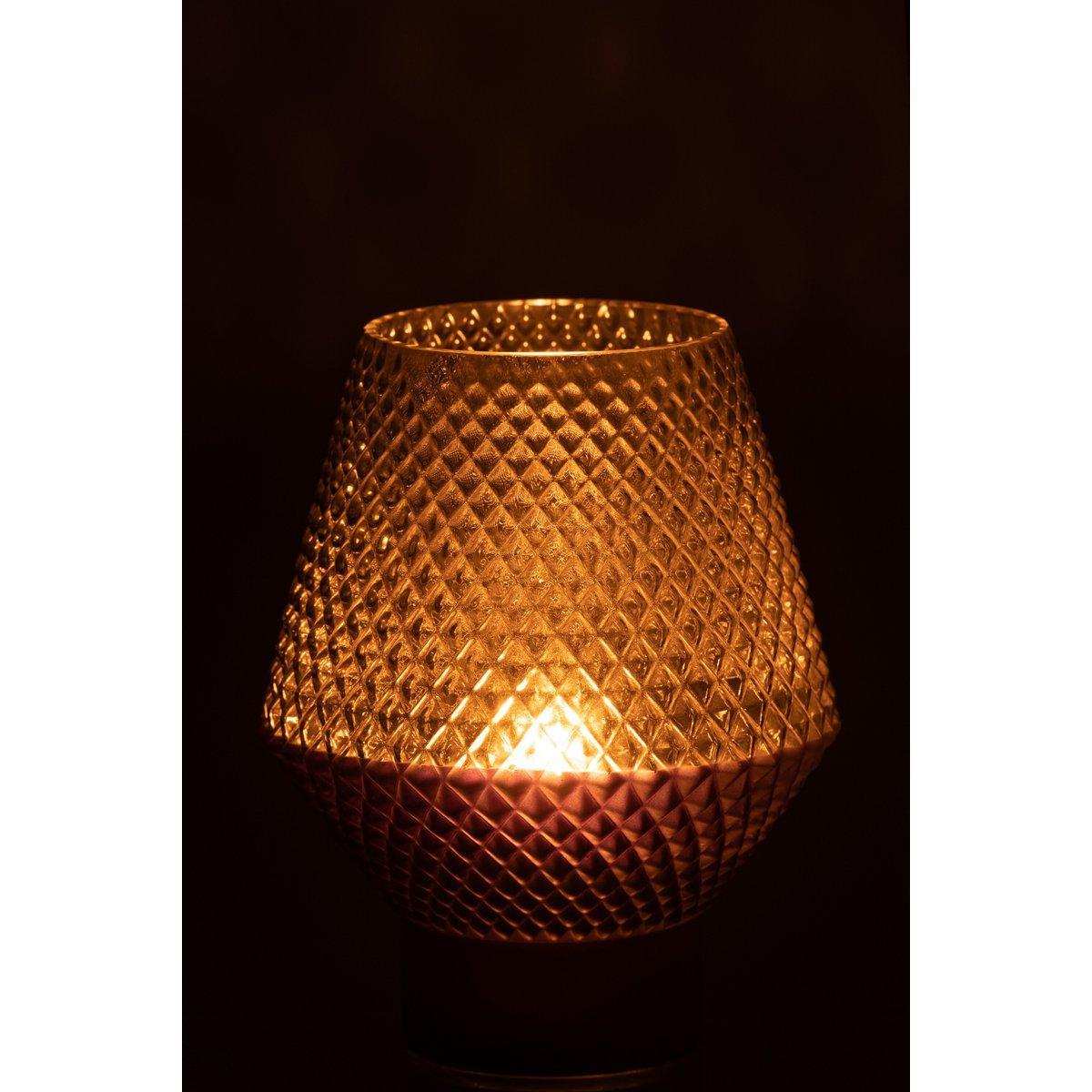 J-Line Vase Motiv - Glas - Grau - klein - HomeDesign Knaus