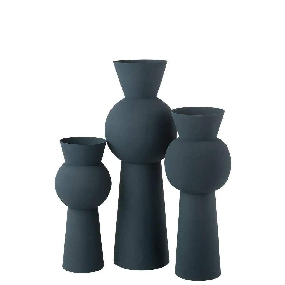 J-Line Vase Nala Eisenblau Groß - HomeDesign Knaus