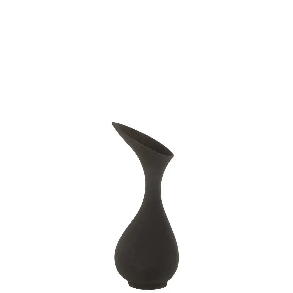 J-Line Vase Olivia Rough – Aluminium – Schwarz – klein – 61,00 cm hoch - HomeDesign Knaus