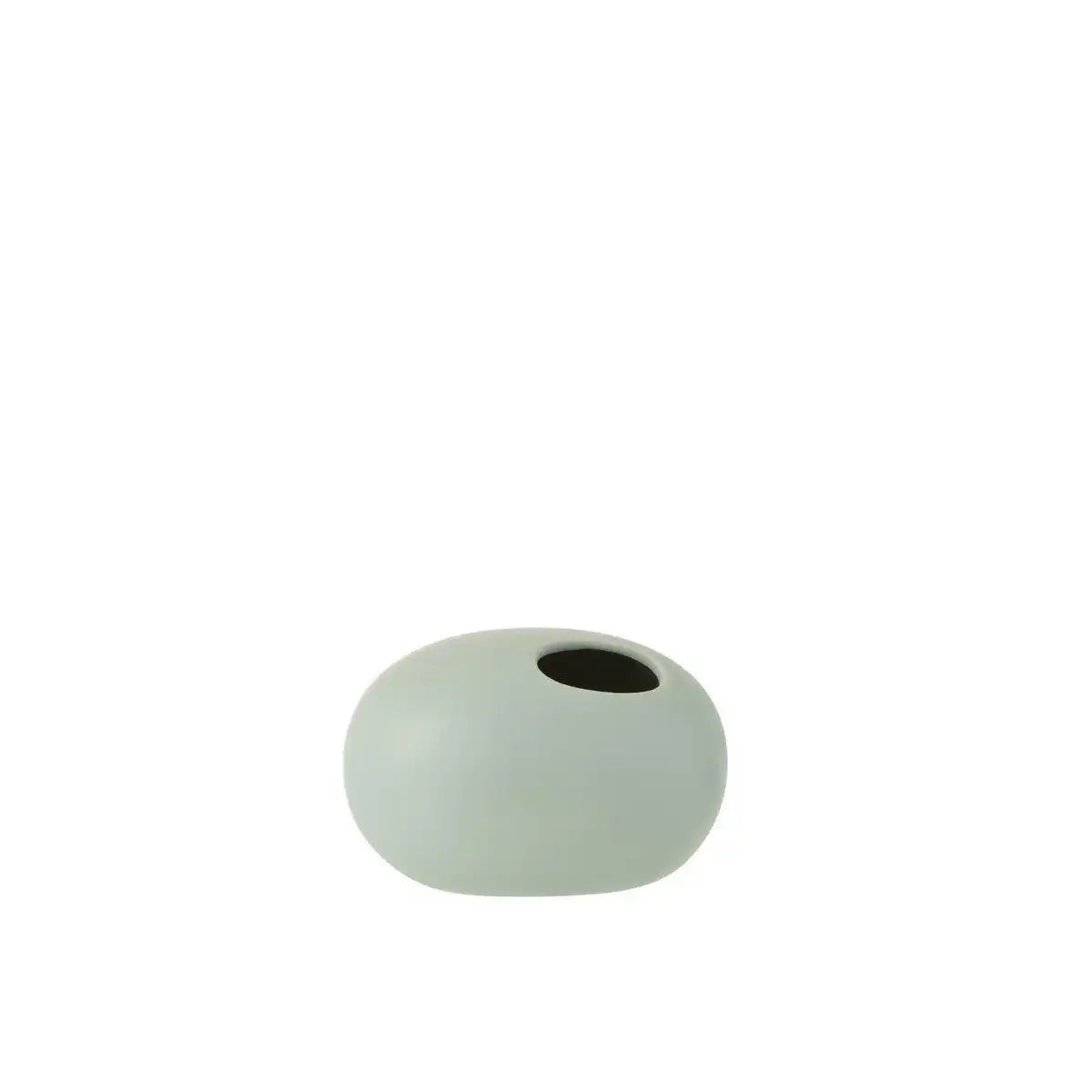 J-Line Vase Oval - Keramik - Grün - klein - 11,00 cm hoch - HomeDesign Knaus