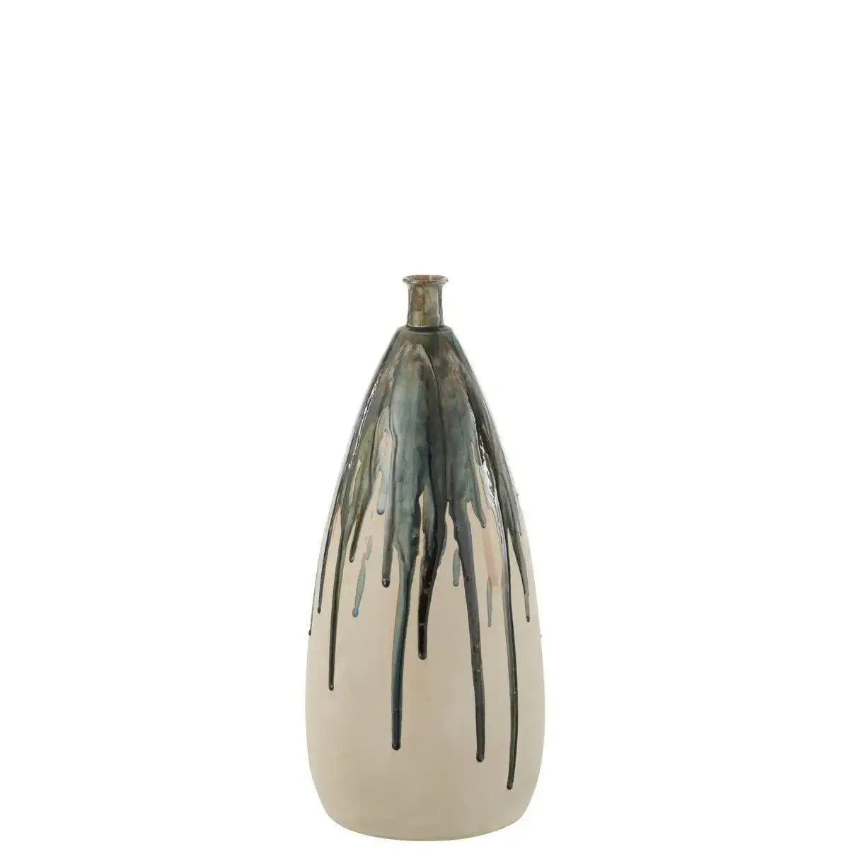 J-Line Vase Paint Keramik Natur/Grün Klein - HomeDesign Knaus