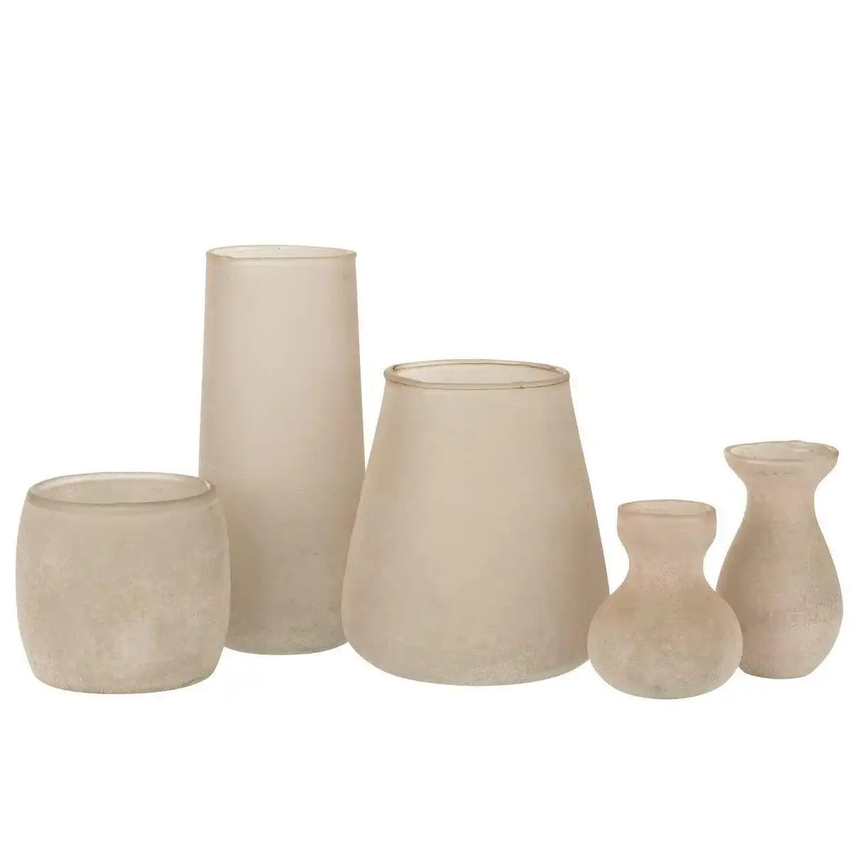 J-Line Vase Powder – Glas – Rosa – groß - HomeDesign Knaus