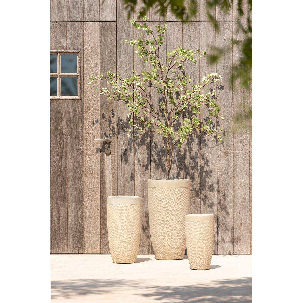 J-Line Vase Round High Clay - Keramik - Beige - Ø 38,00 cm - HomeDesign Knaus