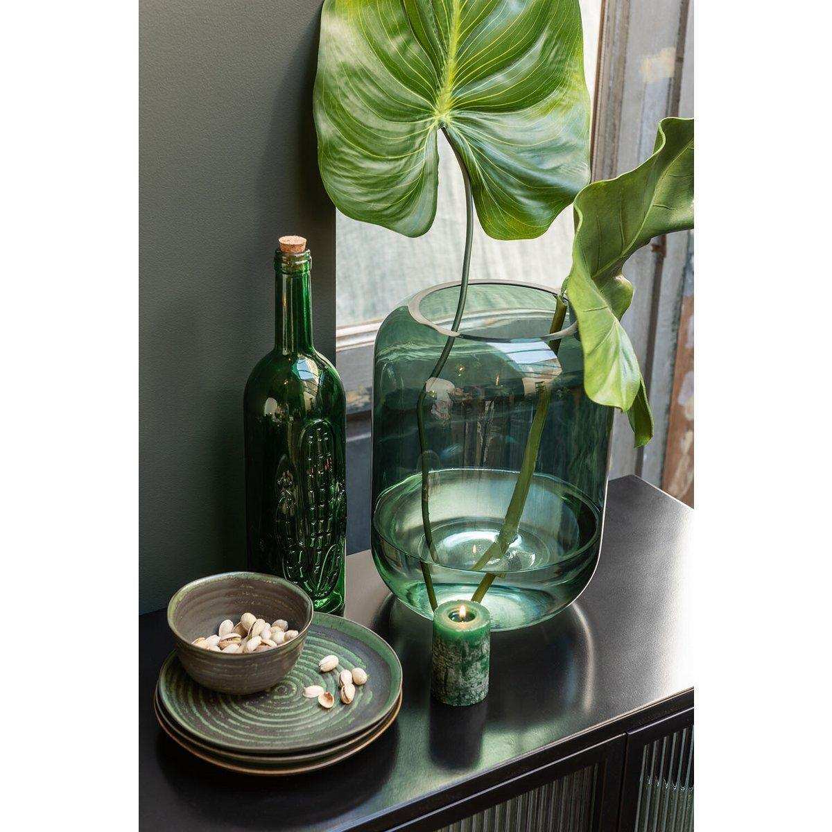 J-Line Vase Round High - Glas - Grün - Mittel - 29,50 cm hoch - HomeDesign Knaus