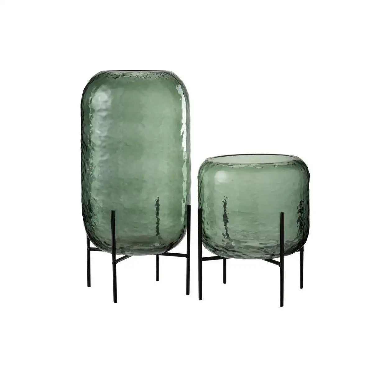 J-Line Vase Round Uneven - Glas - Grün - Groß - HomeDesign Knaus