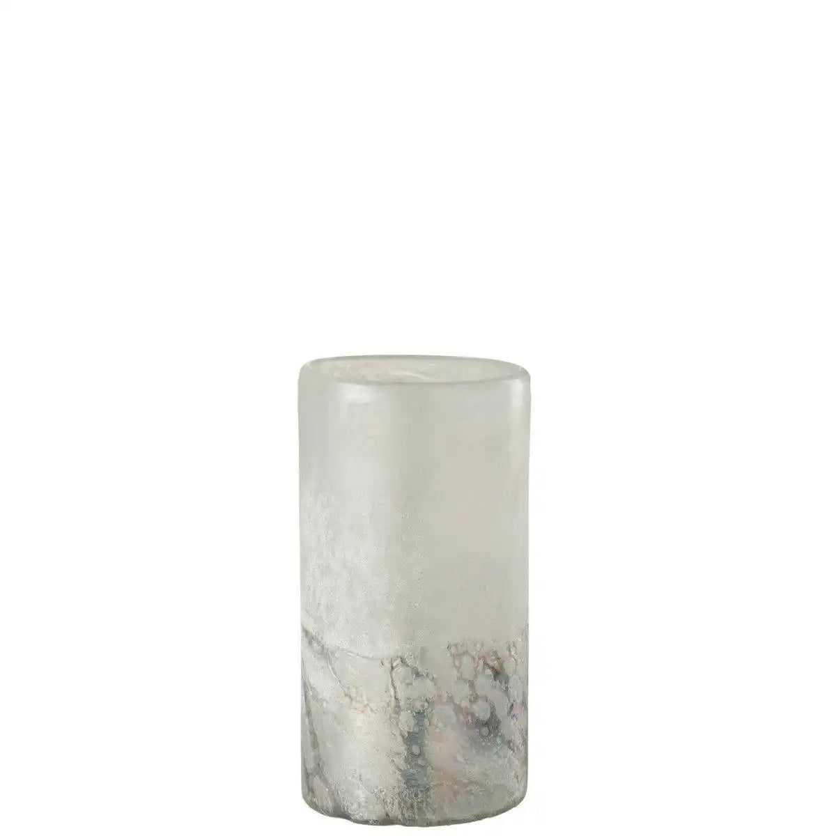 J-Line Vase Scavo Zylinder - Glas - Grau - klein - 22,00 cm hoch - HomeDesign Knaus