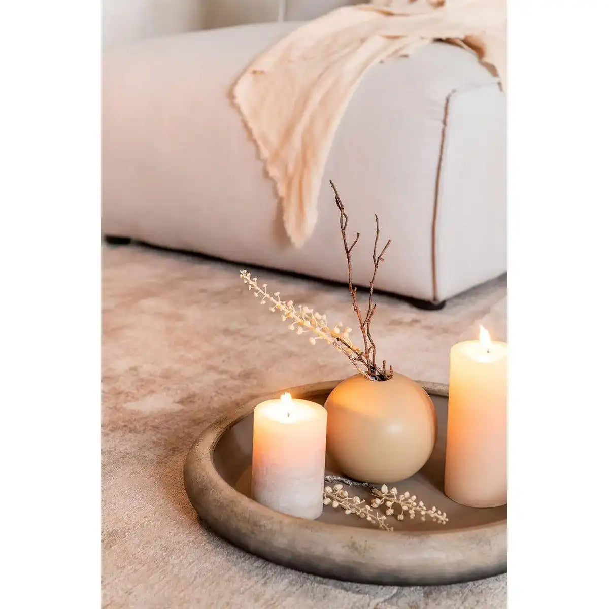 J-Line Vase Sphere - Keramik - Beige - mittel - 18,00 cm hoch - HomeDesign Knaus