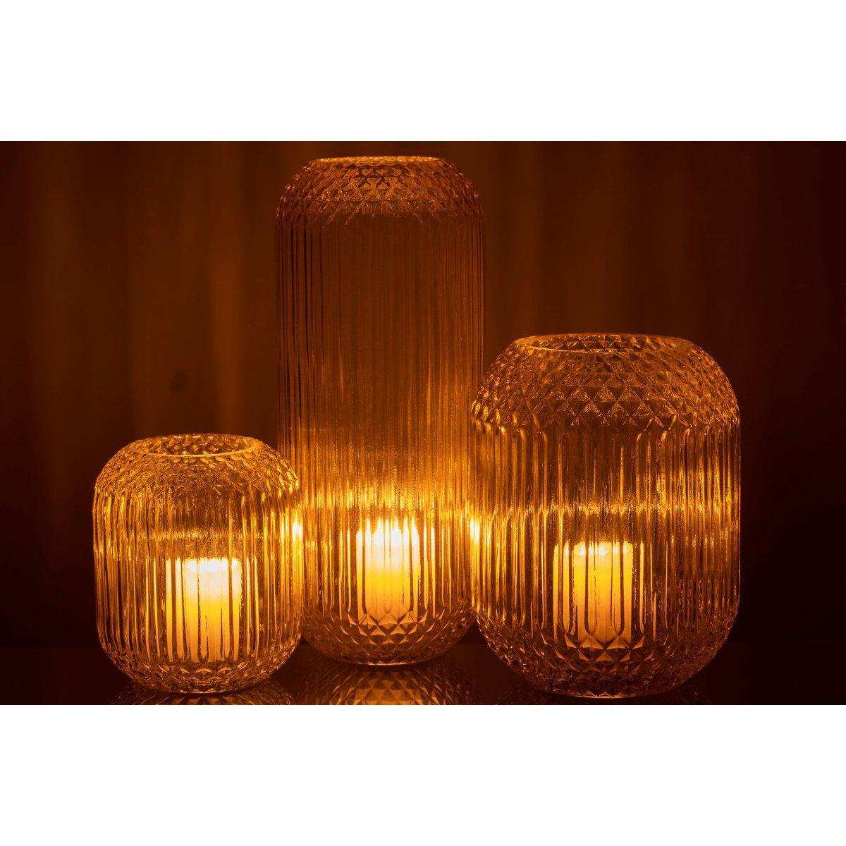 J-Line Vase Straight Cut - Glas - Gelb - Groß - HomeDesign Knaus