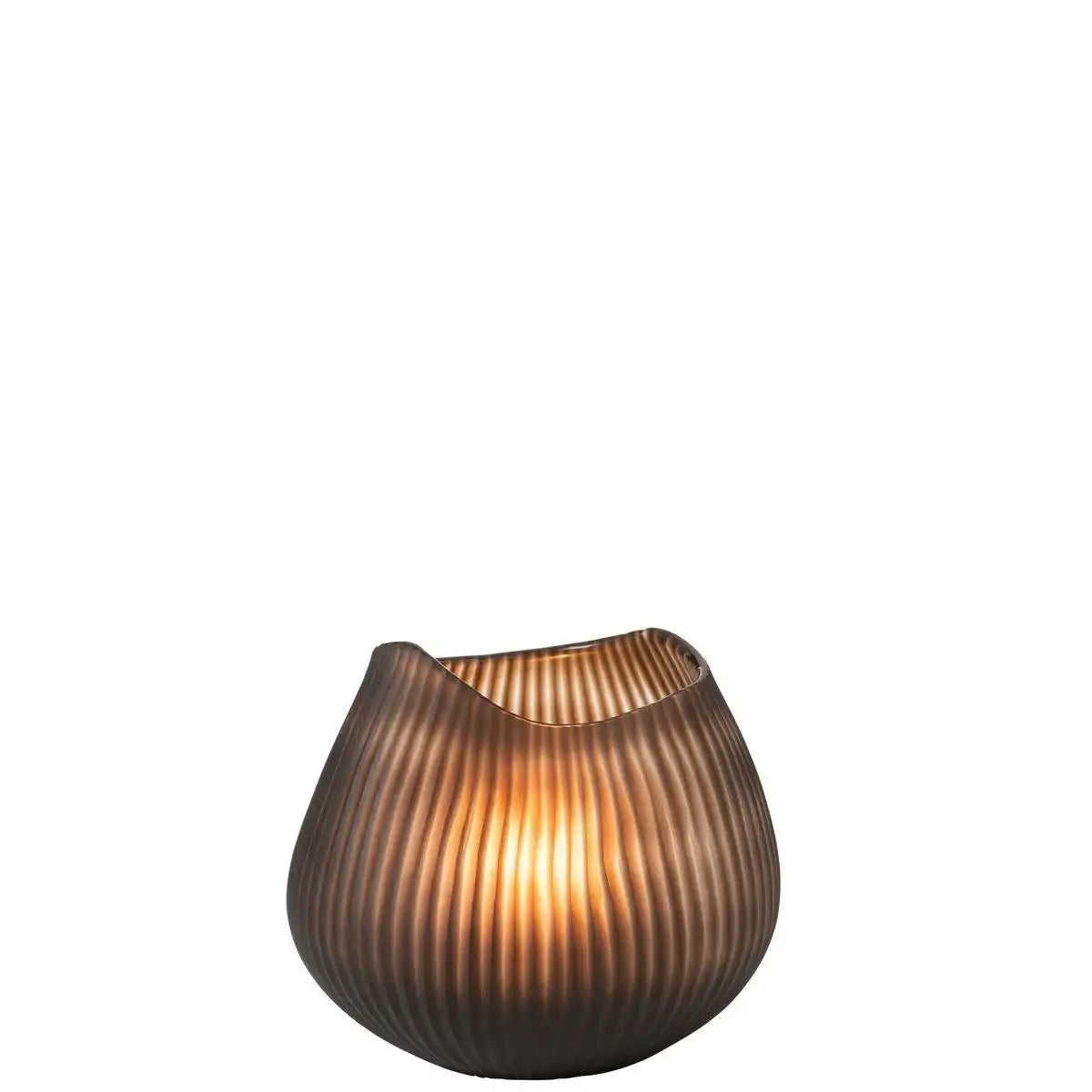 J-Line Vase Stripe - Glas - Braun - klein - HomeDesign Knaus