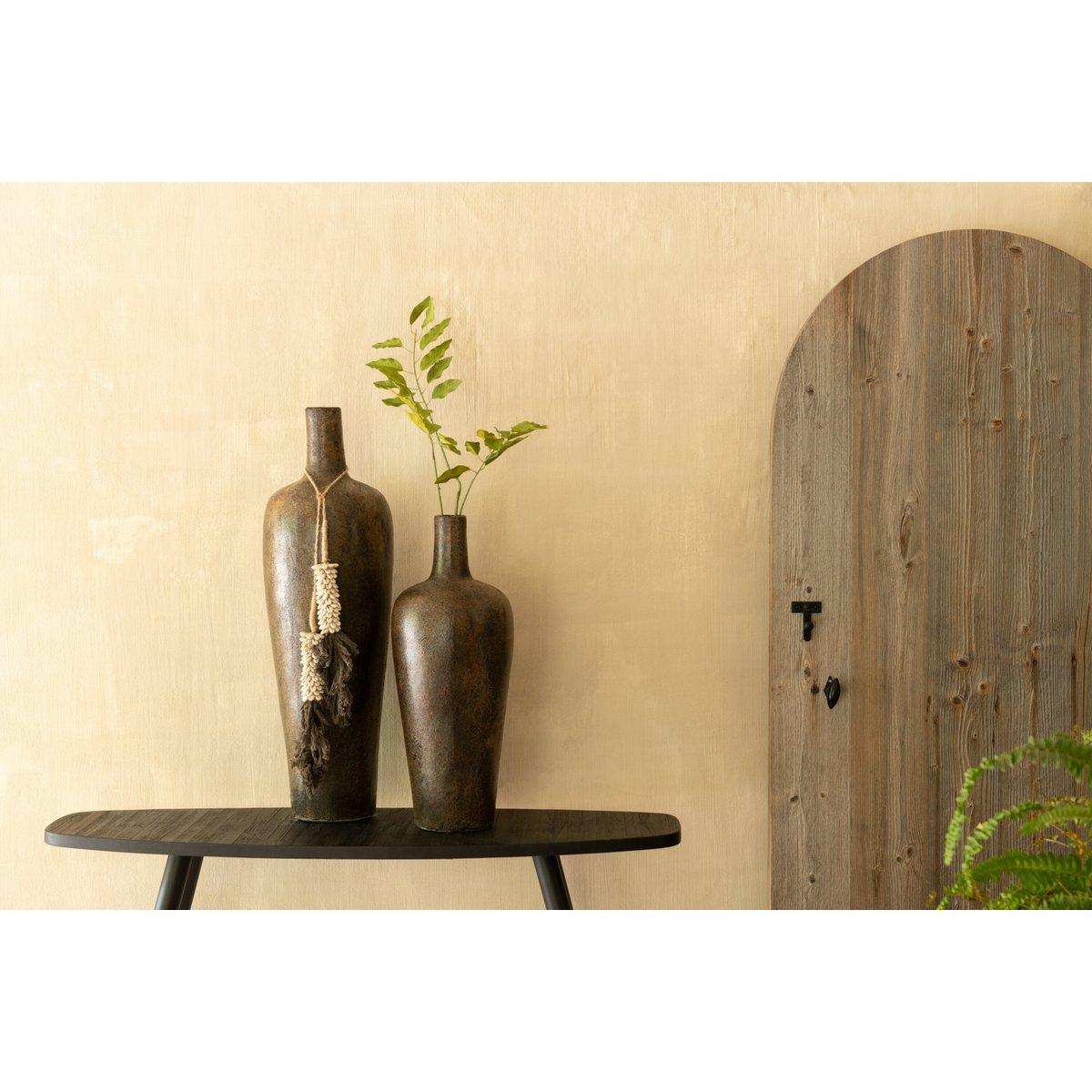 J-Line Vase Victor Zementbraun Medium - HomeDesign Knaus