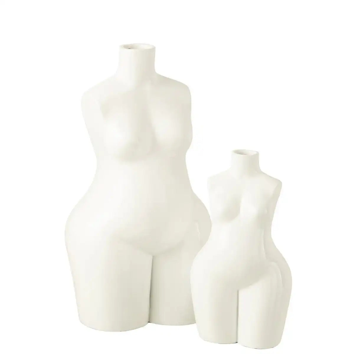 J-Line Vase Woman Body - Polyresin Glossy - Weiß - Groß - HomeDesign Knaus