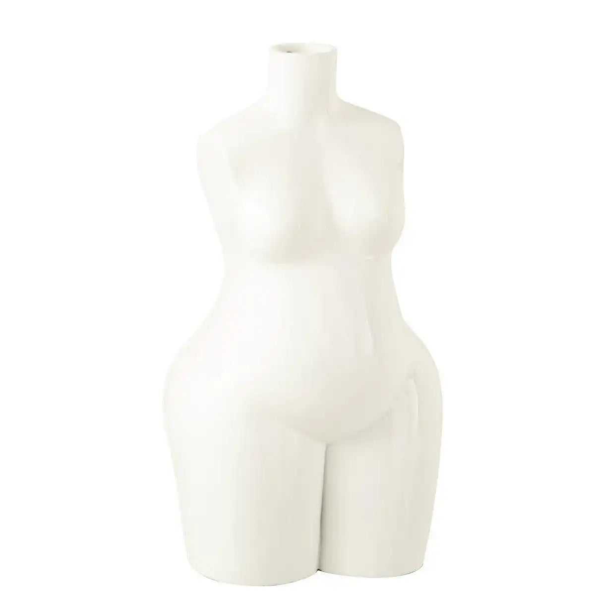 J-Line Vase Woman Body - Polyresin Glossy - Weiß - Groß - HomeDesign Knaus
