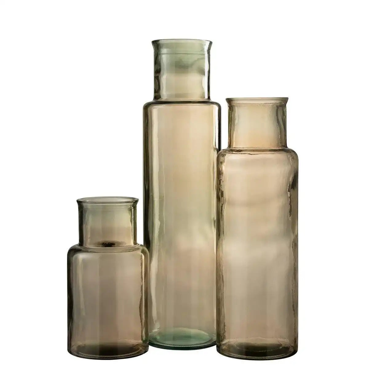 J-Line Vase Zylinder – Glas – hellbraun – groß – 55,00 cm hoch - HomeDesign Knaus