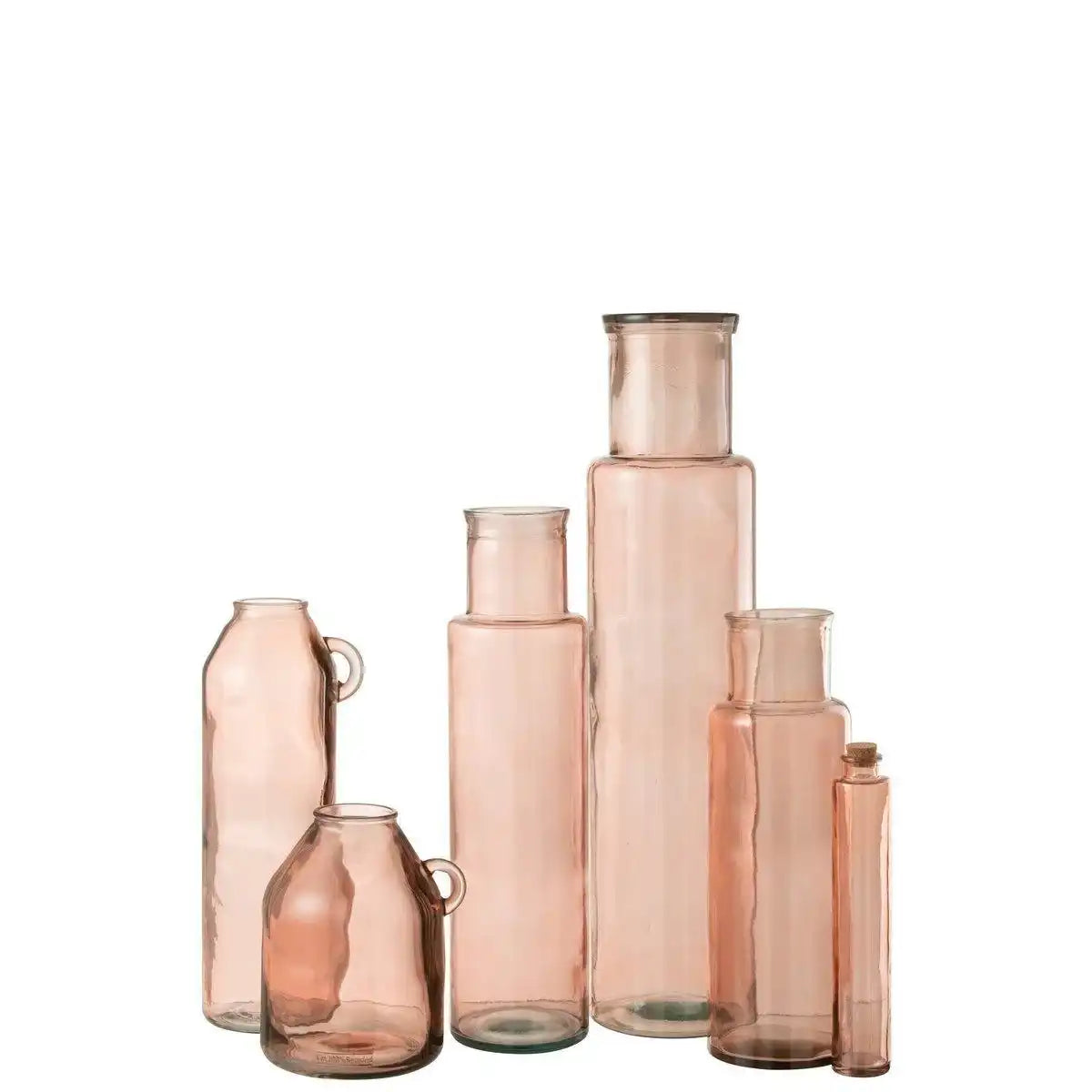 J-Line Vase Zylinder – Glas – hellrosa – groß - HomeDesign Knaus