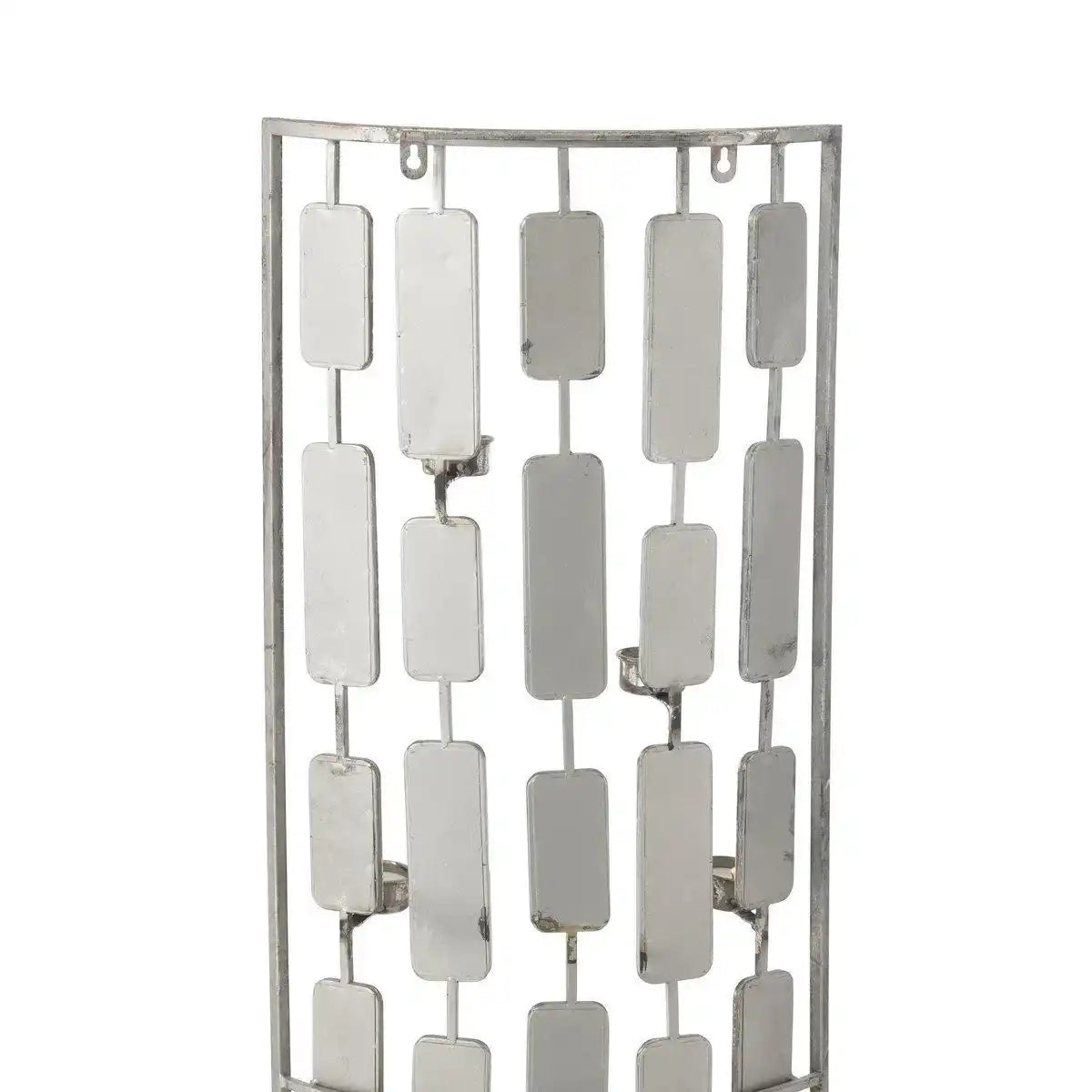J-Line Wanddekoration Teelichthalter – Metall/Spiegel – Grau – groß - HomeDesign Knaus