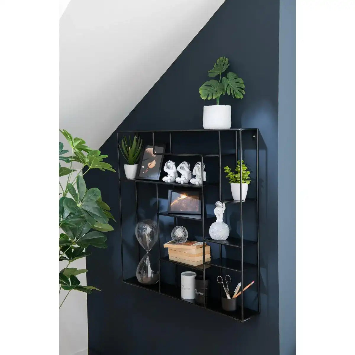 J-Line Wandregal Maranta – Metall – Schwarz - HomeDesign Knaus