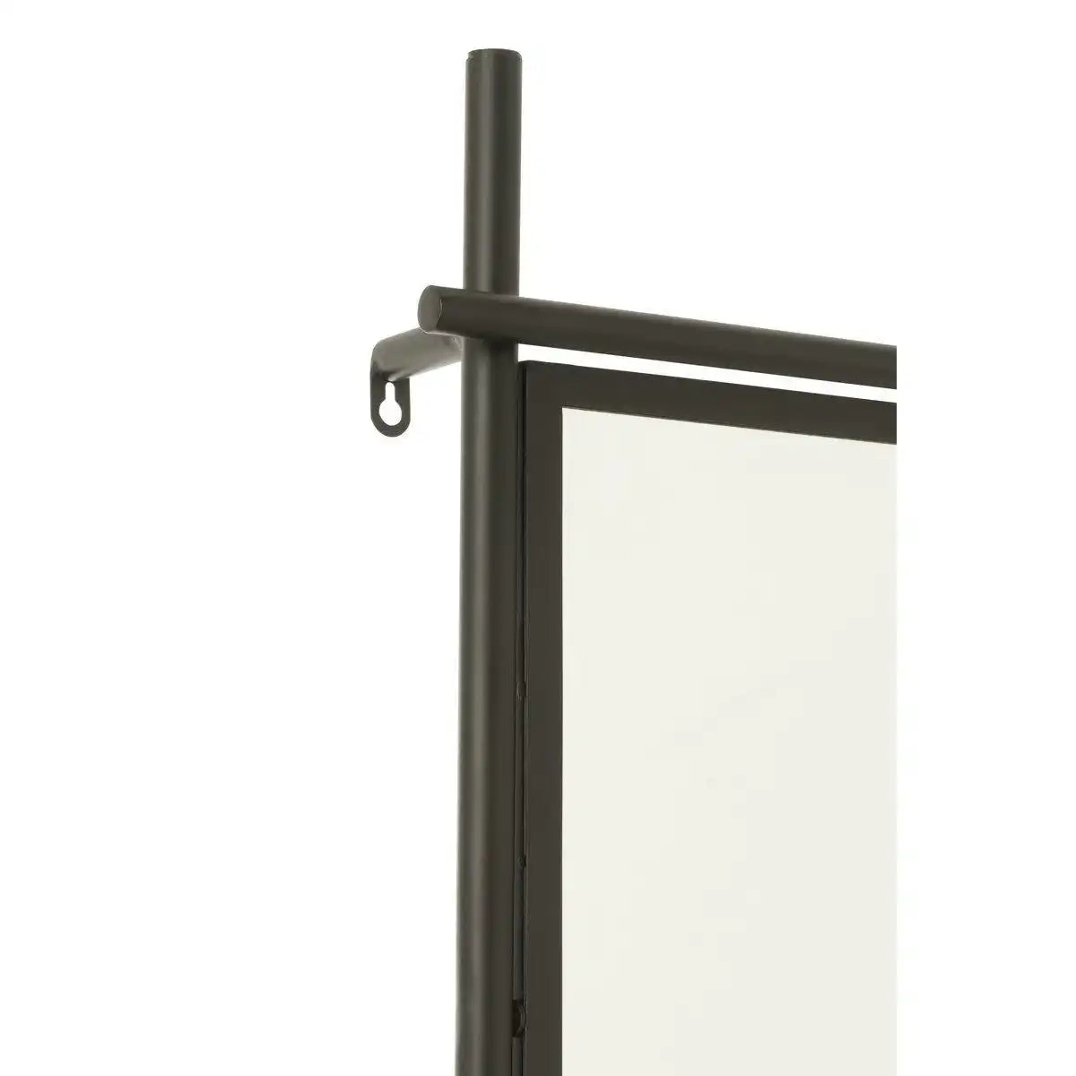 J-Line Wandregal mit Spiegel Tina Holz/Eisen Schwarz/Natur - HomeDesign Knaus