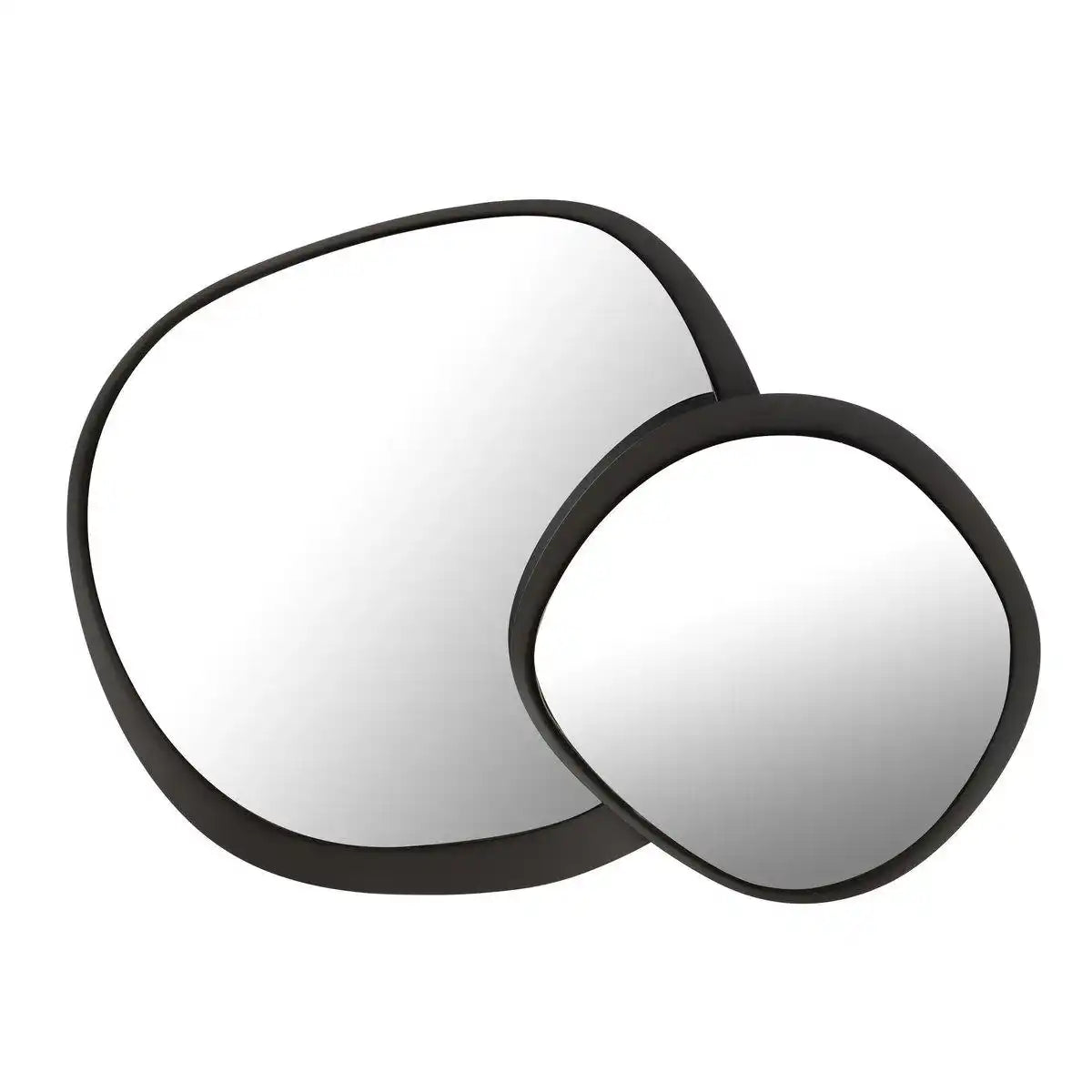 J-Line Wandspiegel Metall/Glas Schwarz Groß - HomeDesign Knaus