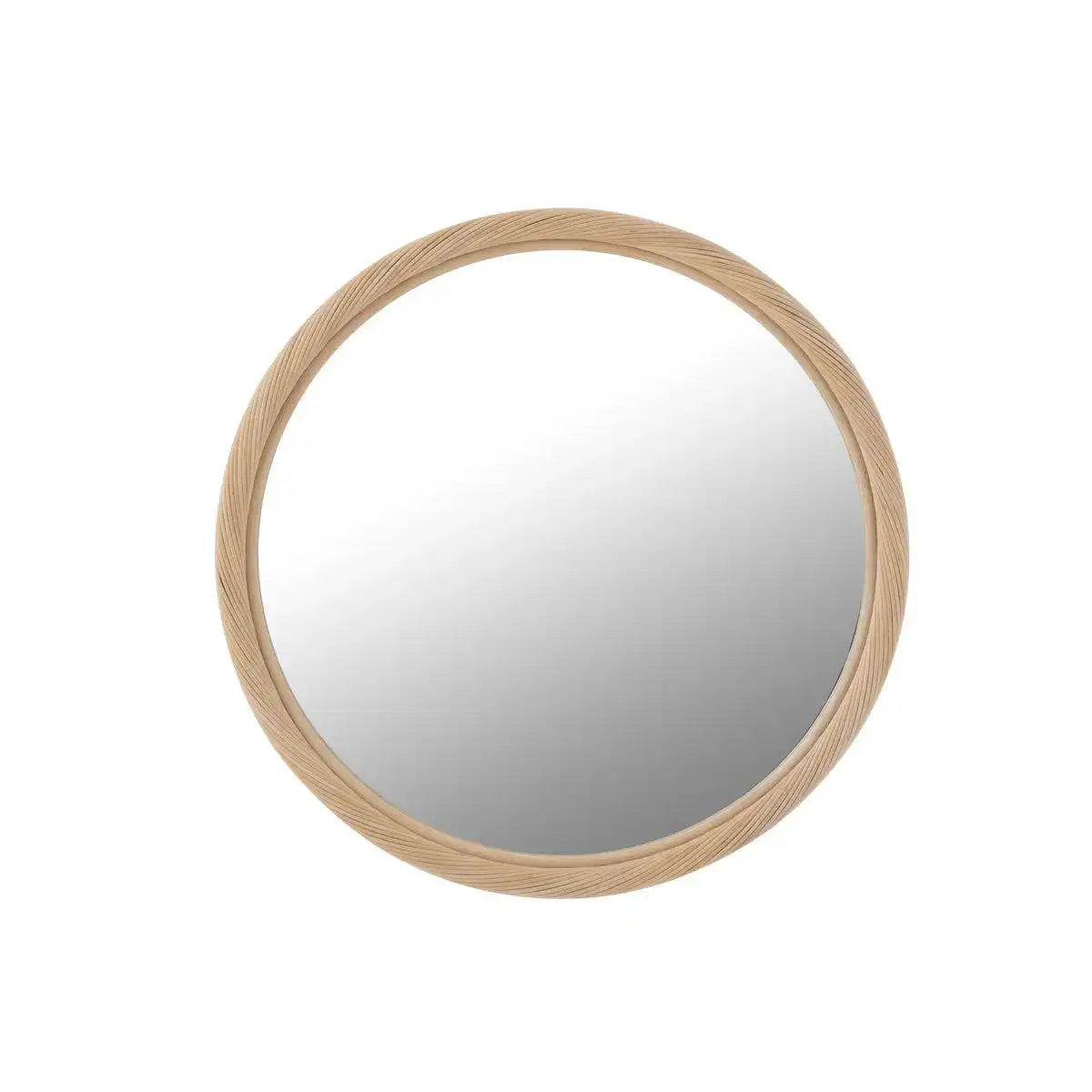 J-Line Wandspiegel Rond Rotan/Glas Naturel Large - HomeDesign Knaus