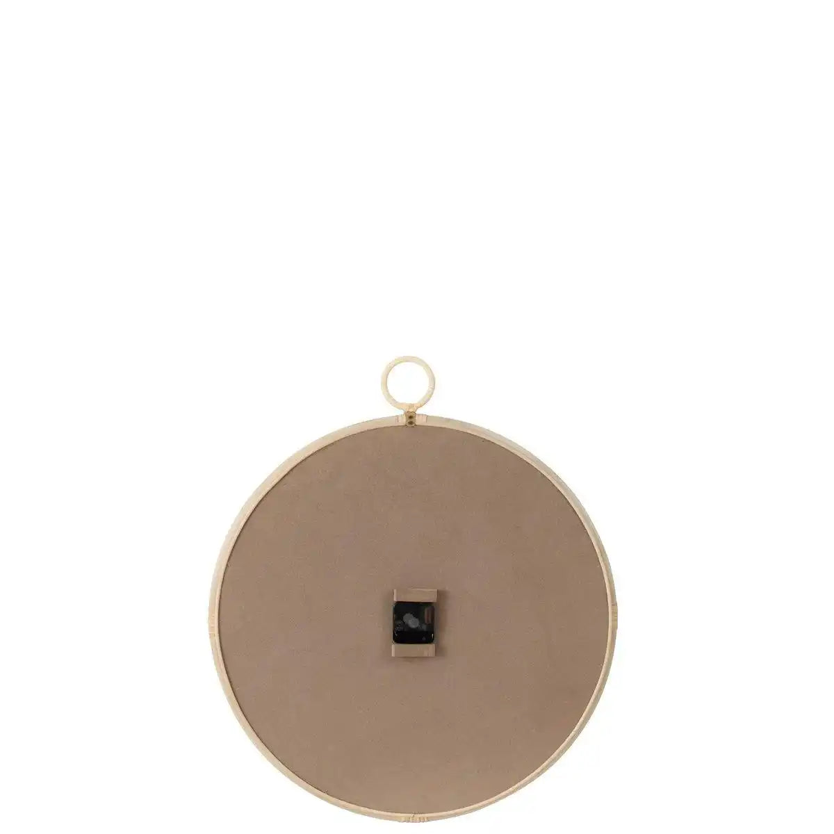 J-Line Wanduhr Kyr – Jute – Natur/Weiß – mittel – Ø 4,5 cm - HomeDesign Knaus