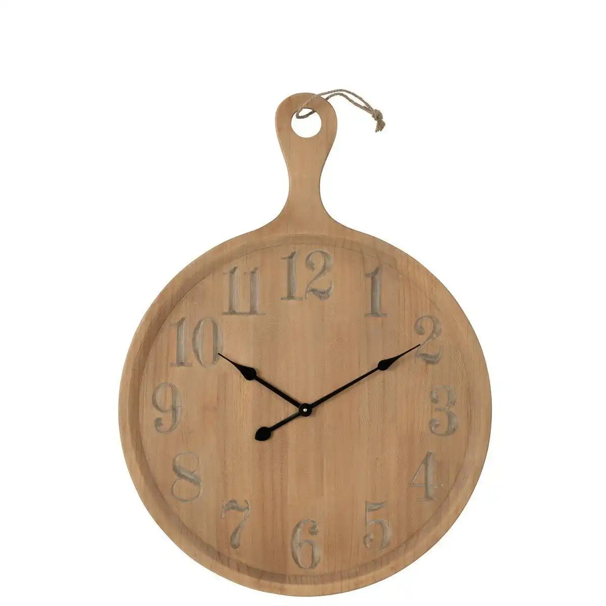 J-Line Wanduhr Plan Den – natur – groß – Ø 4,5 cm - HomeDesign Knaus
