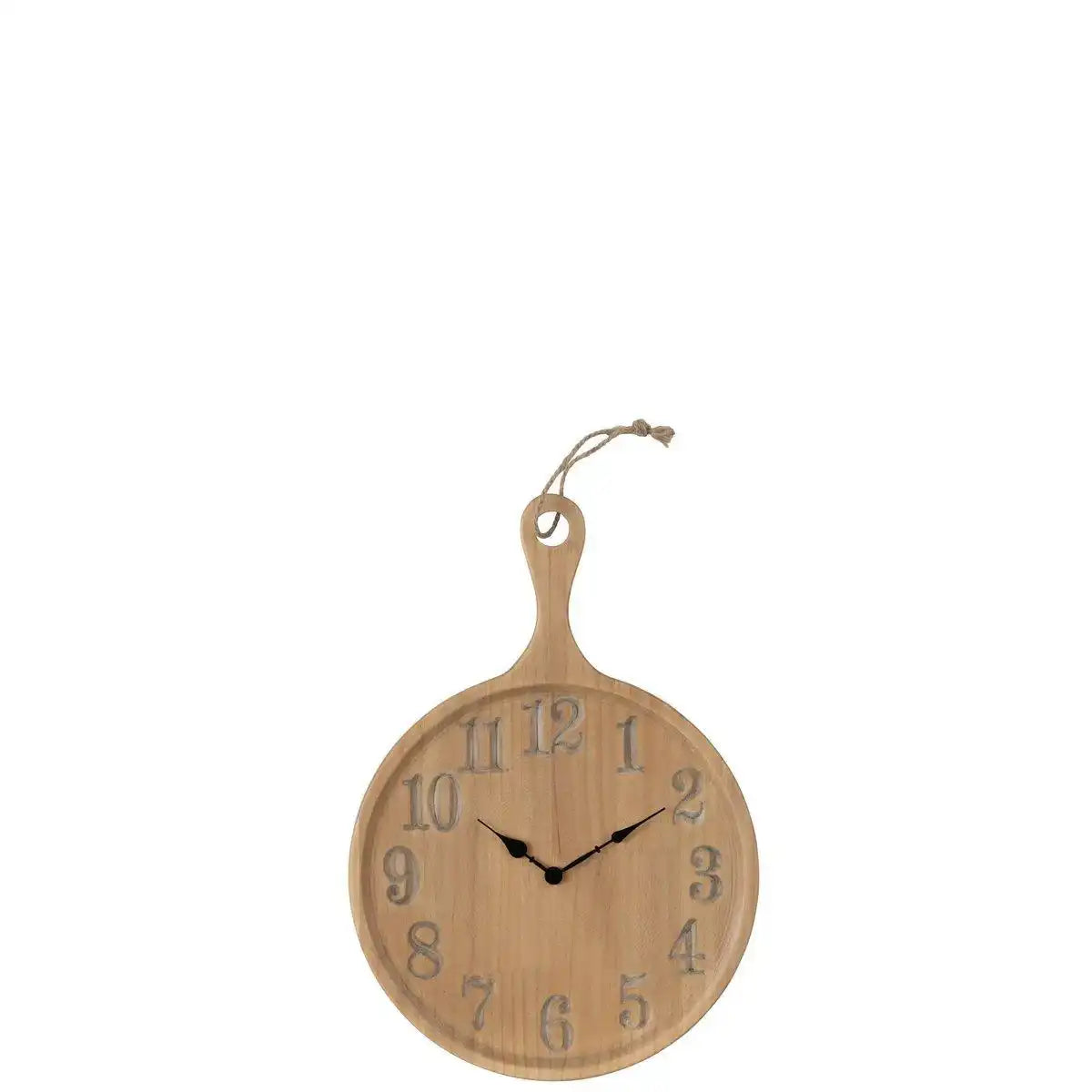 J-Line Wanduhr Plan Den - natur - klein - Ø 4,5 cm - HomeDesign Knaus