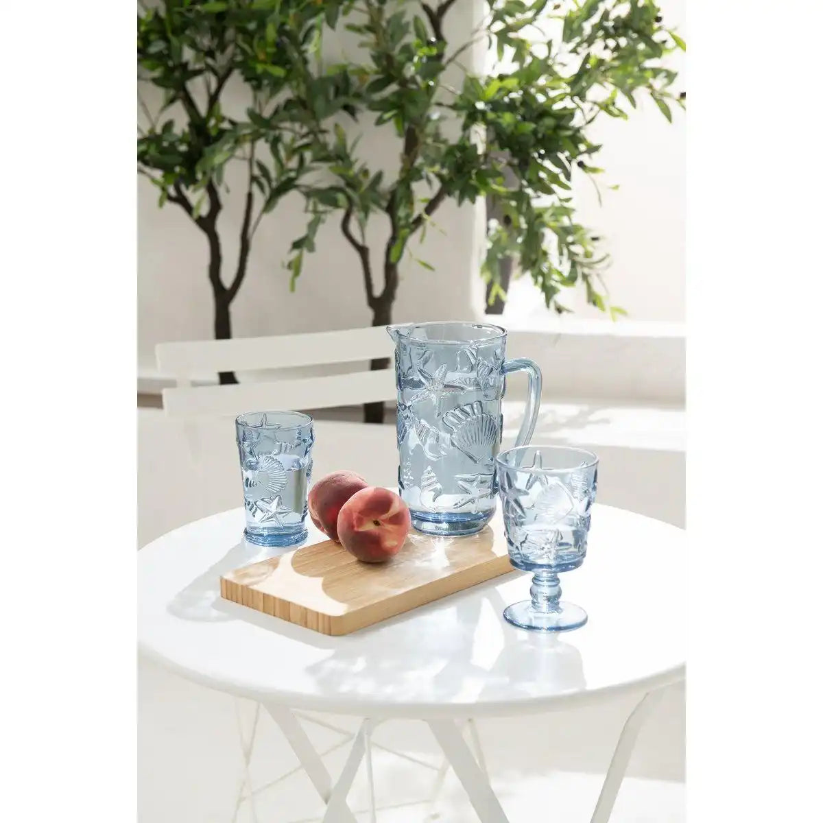 J-Line Wasserkrug Sea – Glas – Hellblau - HomeDesign Knaus