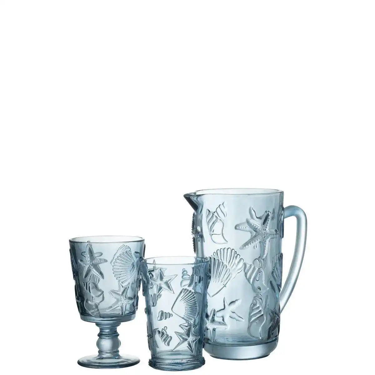 J-Line Wasserkrug Sea – Glas – Hellblau - HomeDesign Knaus