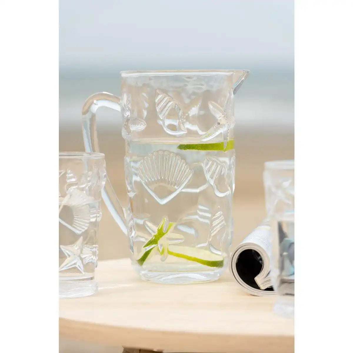 J-Line Wasserkrug Sea – Glas – transparent - HomeDesign Knaus