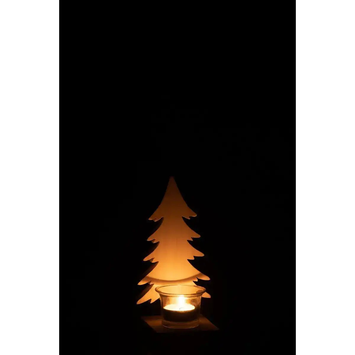 J-Line Weihnachtsbaum-Kerzenhalter – Holz/Weiß - HomeDesign Knaus