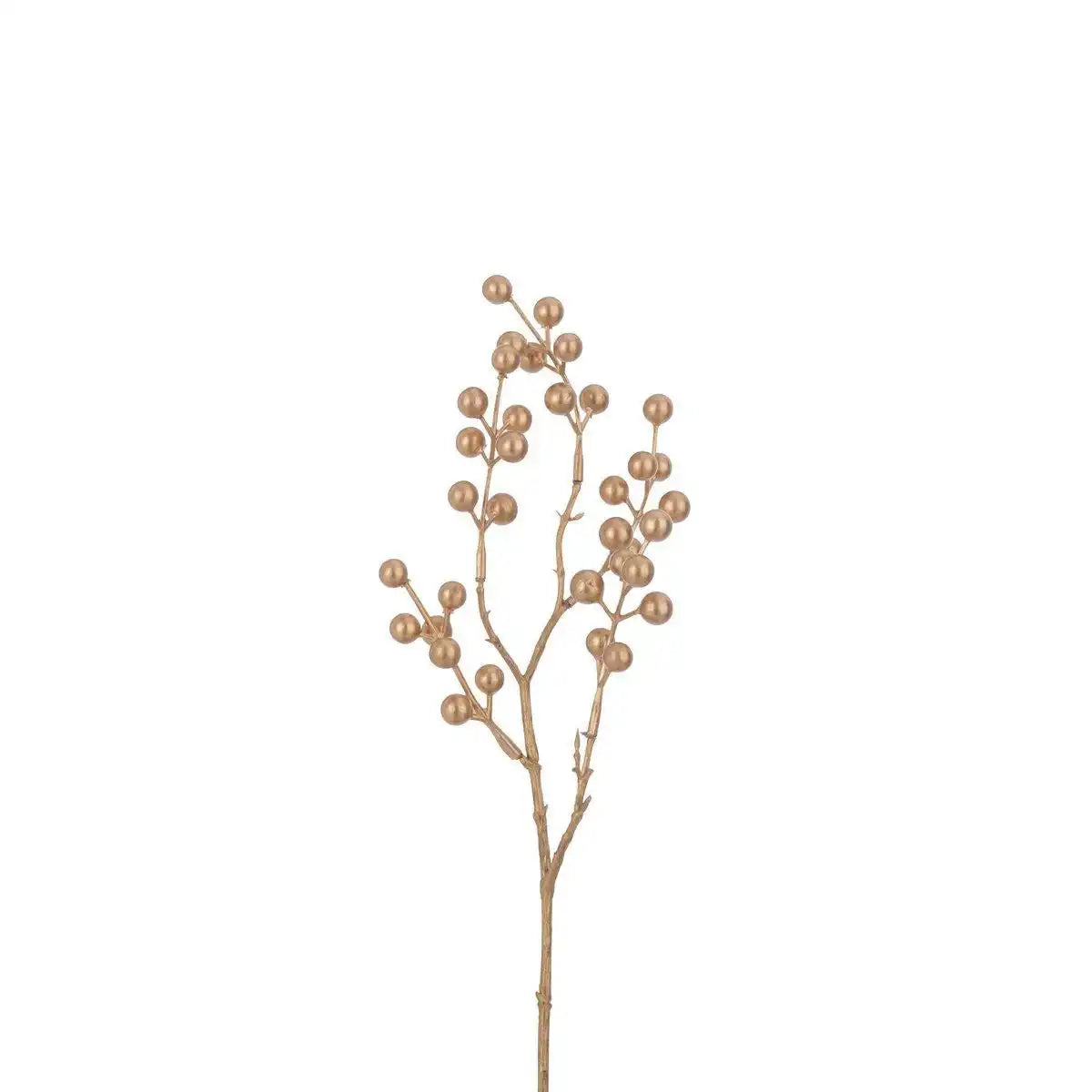 J-Line Weihnachtsdekorationszweig mit Beeren - Kunststoff - Gold - HomeDesign Knaus