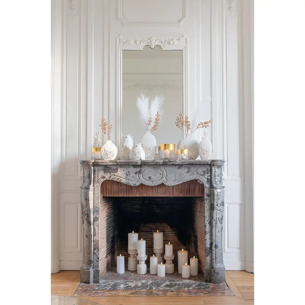 J-Line Weihnachtsdekorationszweig mit Beeren - Kunststoff - Gold - HomeDesign Knaus