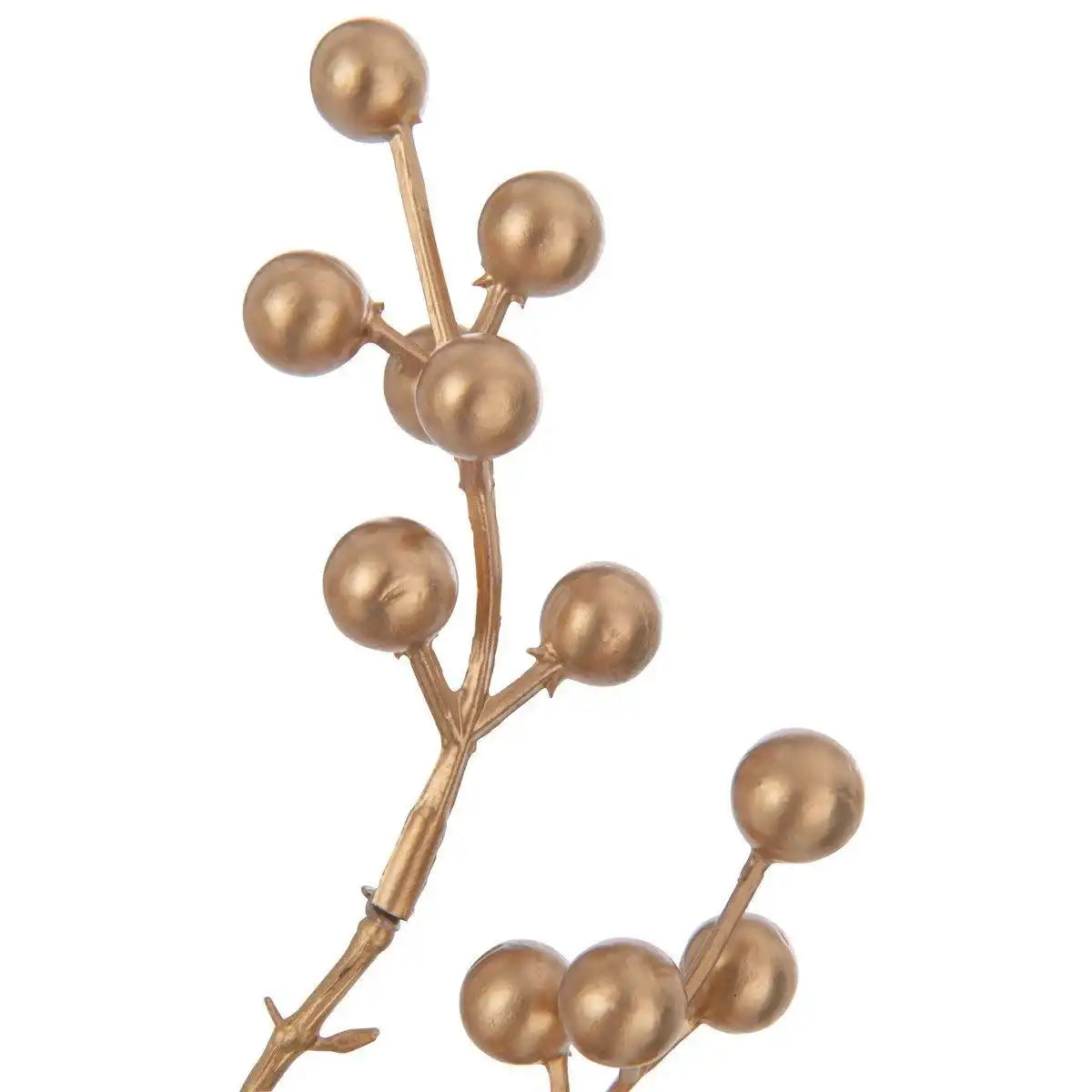 J-Line Weihnachtsdekorationszweig mit Beeren - Kunststoff - Gold - HomeDesign Knaus