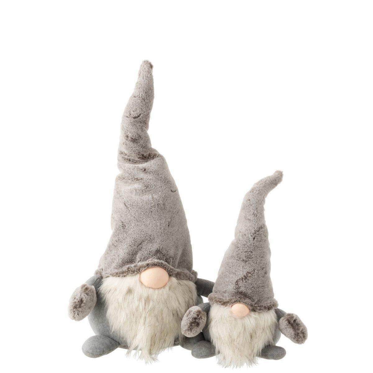 J-Line Weihnachtsfiguren – Poly – Grau/Weiß – groß - HomeDesign Knaus